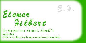 elemer hilbert business card